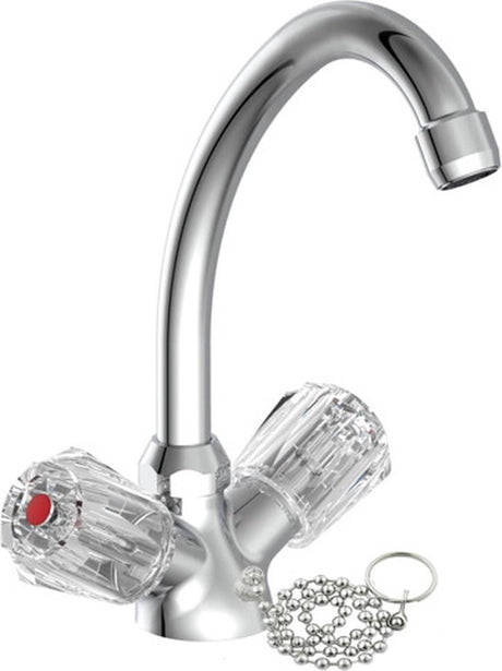Schütte lavabo-bascin mixte grue à deux buttons Savino chrome -colored