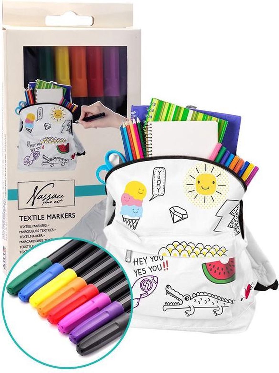 Marqueurs textiles Creative Craft Group, 8 pcs.