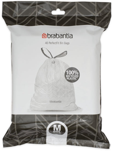 Sacs poubelle Brabantia perfectfit - 60 l - code m - 40 pièces