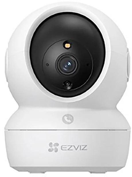 Caméra de sécurité intérieure Ezviz h6c 2k – Pan/inclinaison à 360° – Suivi intelligent, détection humaine du bruit – Blanc