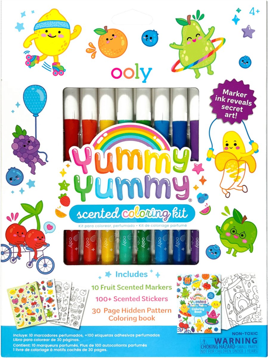 Ooly - yummy yummy - marqueurs et autocollants au parfum de fruits