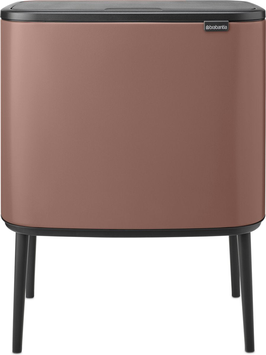 Poubelle Brabantia bo touch bin - 11 + 23 litres - tri des déchets - taupe satiné