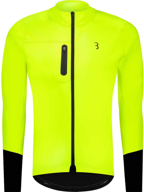 Bbb cycling coldguard fietsjack - winterjas - winddicht en waterafstotend - racefiets kleding - neon geel - maat xxxl - bbw-456