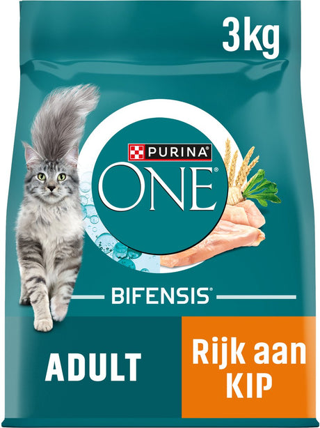 Purina one purina® one® adult - nourriture pour chat - poulet grains entiers - 4 x 3 kg