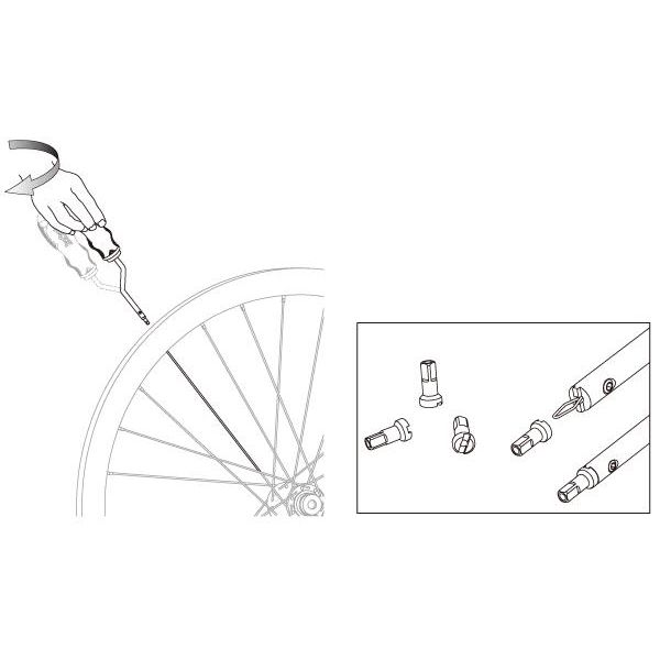 Dimping Spoke Nipple Tenandeer Icetoolz 12S5 pour les jantes hautes