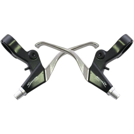 Saccon jeu de leviers de frein v-brake - 3 doigts - noir argent