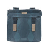 Basil Elegance Double Bicycle Sac, bleu, animal de compagnie recyclé, alimentaire, fermeture de conservation de l'eau, pont universel, 40-49L