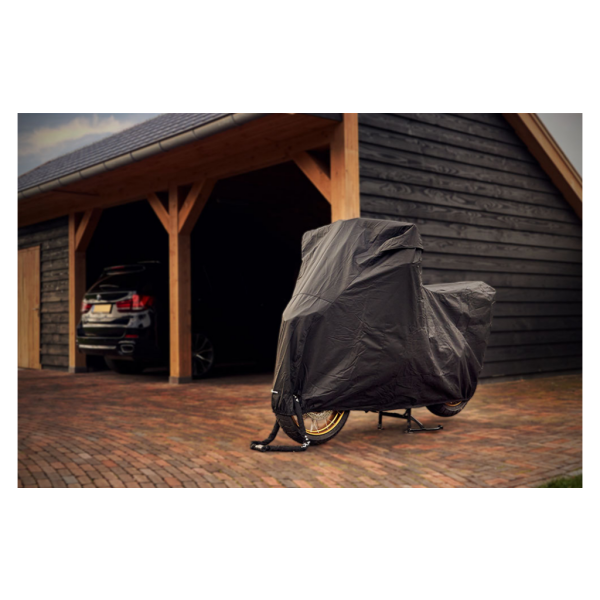 DS couvre la couverture de moto alfa large - avec fenêtre de plaque d'immatriculation
