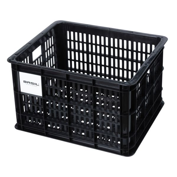 Caisse à vélo Basil M - moyenne - 29,5 litres - noire