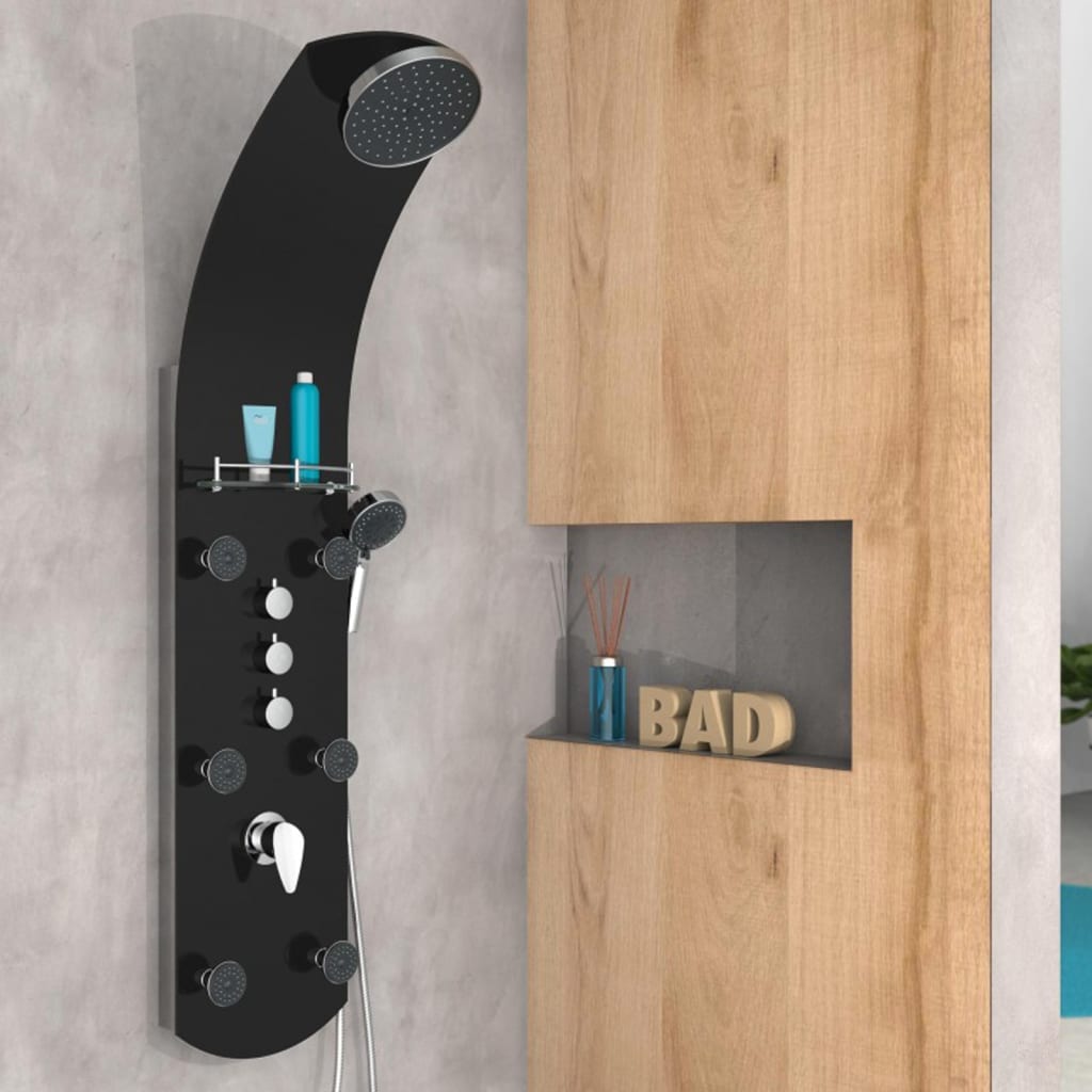 Panneau de douche Eisl avec mitigeur karibik noir