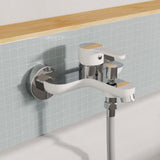 Eisl mitigeur de salle de bain diziani blanc et chrome