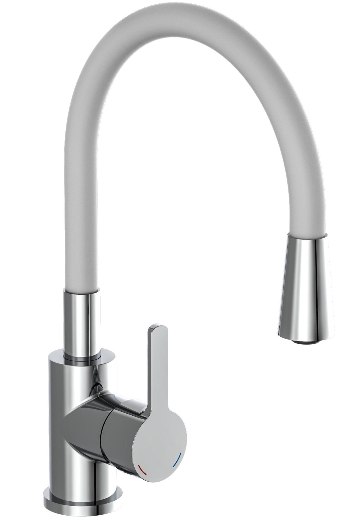 Eisl mitigeur de cuisine flexo chrome-gris clair