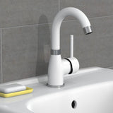 Eisl mitigeur de lavabo futura blanc et chrome