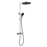 Ensemble de douche de tête Eisl avec mitigeur thermostatique grande vita chrome noir
