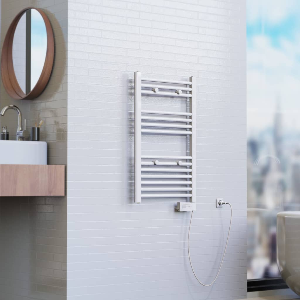 Radiateur de salle de bain Eisl avec minuterie 80x50x15 cm blanc