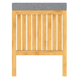 Panier à linge 2-en-1 EISL avec coussin de siège 39x39x52,5 cm de bambou