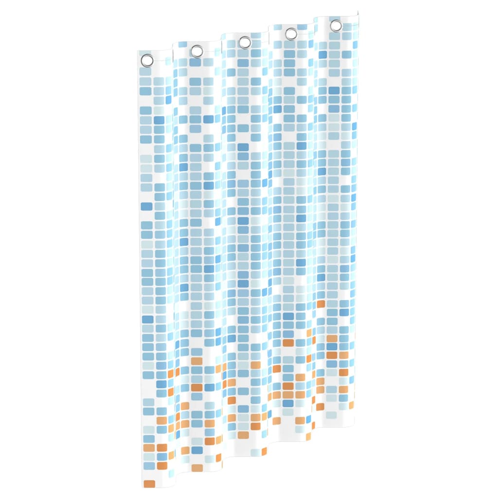 Rideau de douche eisl avec mosaïque 200x180x0,2 cm bleu et orange