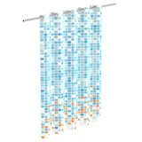 Rideau de douche eisl eisl avec mosaïque 200x180x0,2 cm bleu et orange