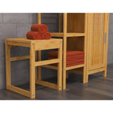 Tabouret de salle de bain Eisl 35x35x45 cm bambou