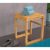 Tabouret de salle de bain Eisl 35x35x45 cm bambou