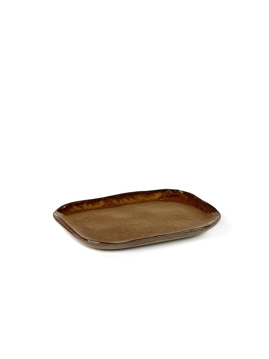 Serax - table merci la nouvelle - assiette m - marron ocre - 8 pièces