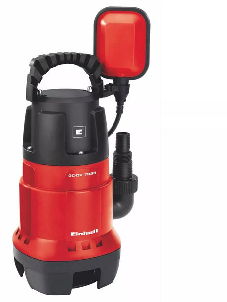 Pompe à eau sale électrique Einhell GC-DP 7835 - 780 W - 15700 L h - saleté jusqu'à ø35 mm - interrupteur à flotteur réglable en continu