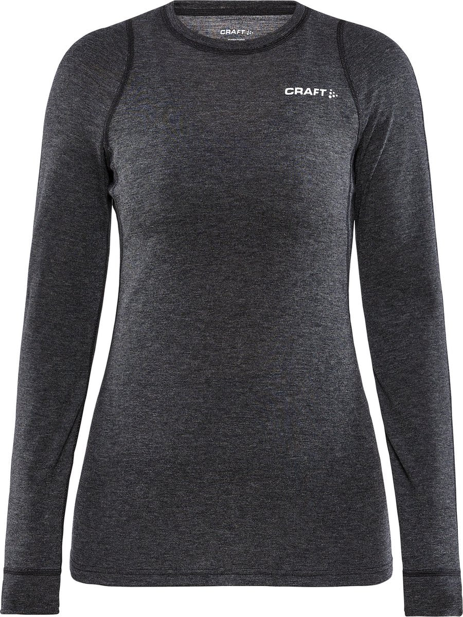 Craft - Core Wool Merino Ls Tee - Chemise thermique - Femme - Noir - M