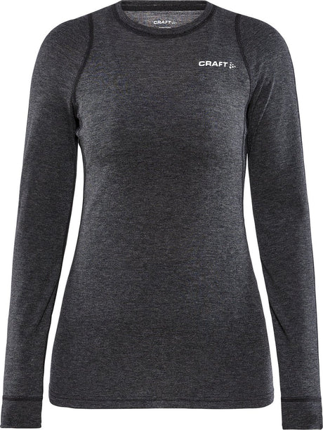 Craft - Core Wool Merino Ls Tee - Chemise thermique - Femme - Noir - M