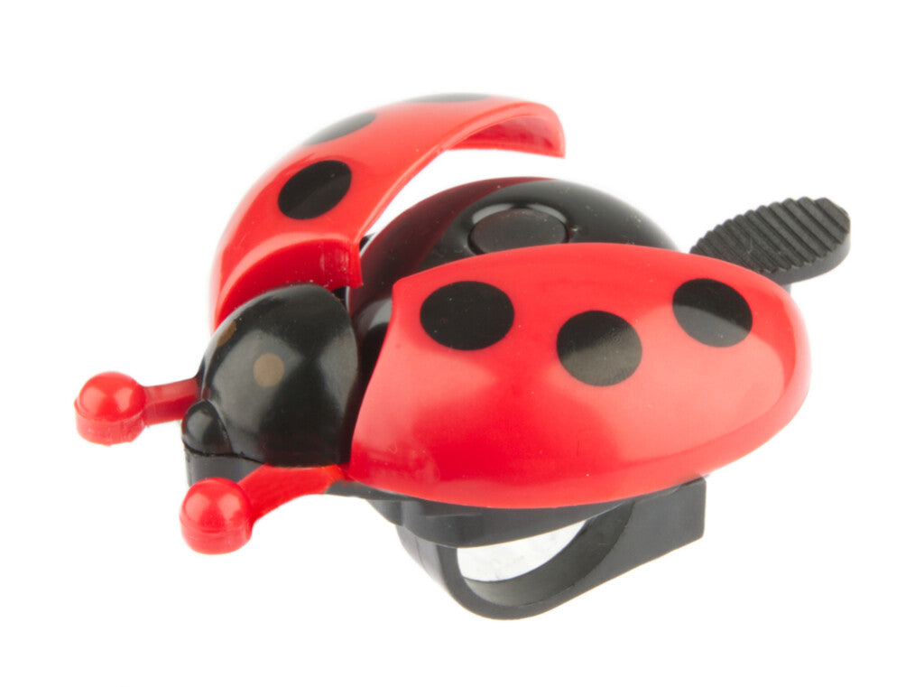 Bicycle Bell Pexkids Ladybugs with open wings - Red Black