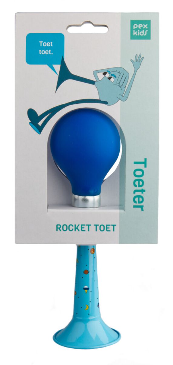 Bicycle Hupe Pexkids Rocket - Blue With a Blue Rackel