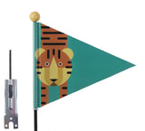 Sikkerhedsflag Pexkids Tiger Green med Tiger Print