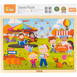 Viga seasons puzzle en bois, les saisons, automne, dim. 30x22,5 cm, 24 pièces, 1 pièce