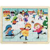 Viga seasons puzzle en bois, les saisons, hiver, dim. 30x22,5 cm, 24 pièces, 1 pièce