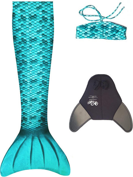 Queue de sirène Kuaki - ensemble turquoise - s - 10 ans