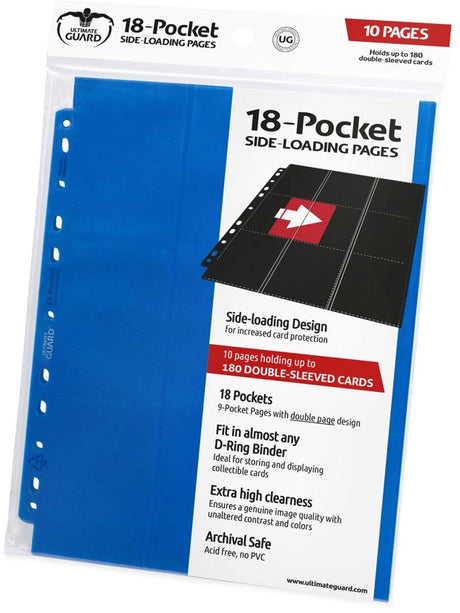 Pages 18 pochettes Ultimate Guard à chargement latéral (10) - bleu