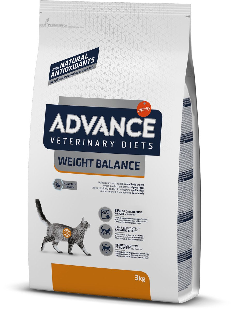 Régime vétérinaire Advance chat - équilibre pondéral - nourriture pour chat - 3 kg