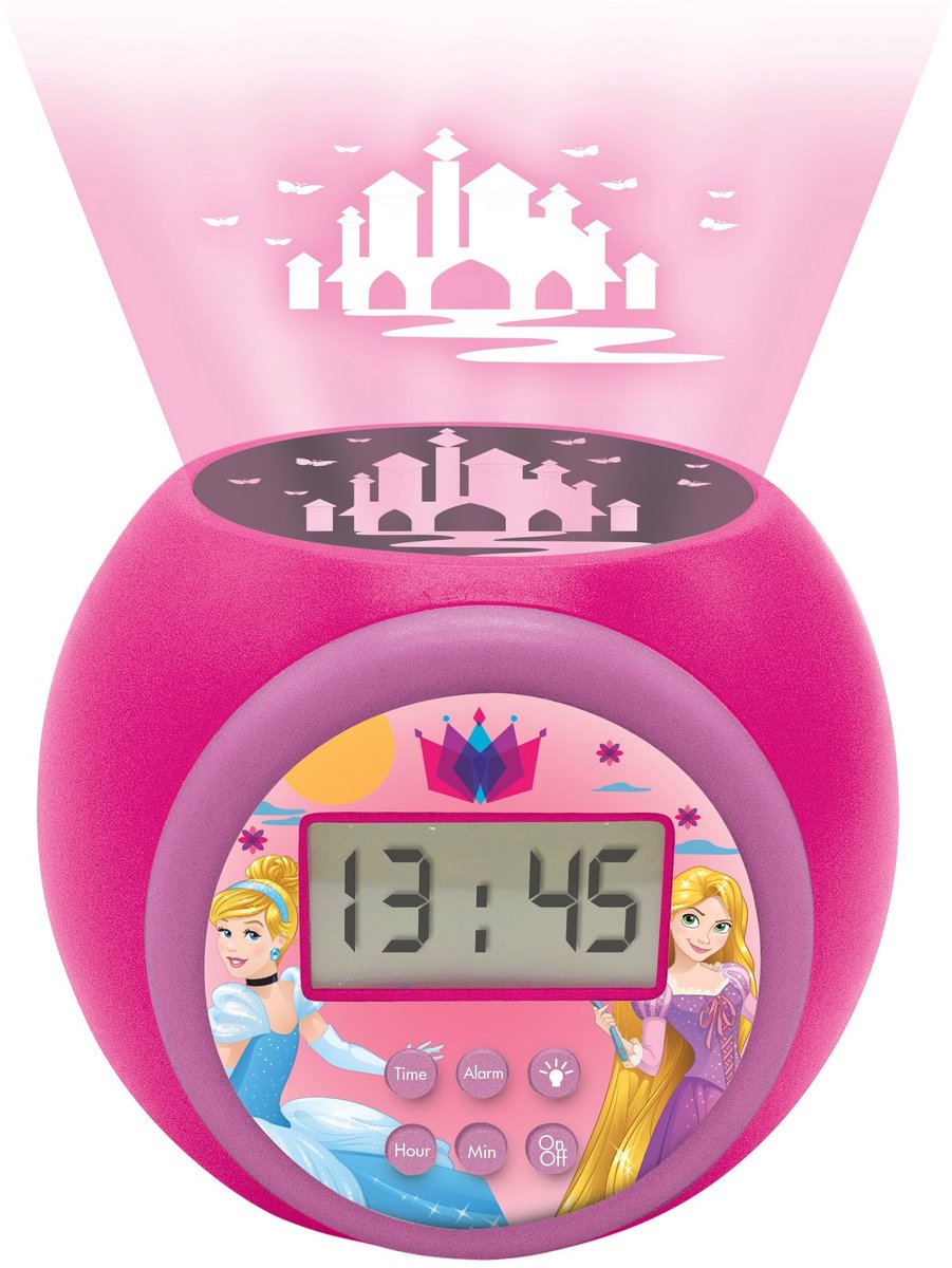 Disney Princess Réveil Projecteur Rose