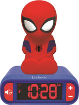Réveil Lexibook avec veilleuse design 3d spiderman et effets sonores