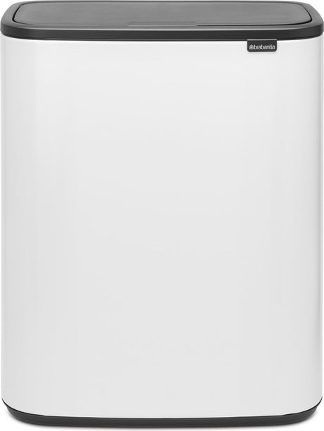 Poubelle Brabantia bo touch bin - 60 litres - 1 compartiment - blanc