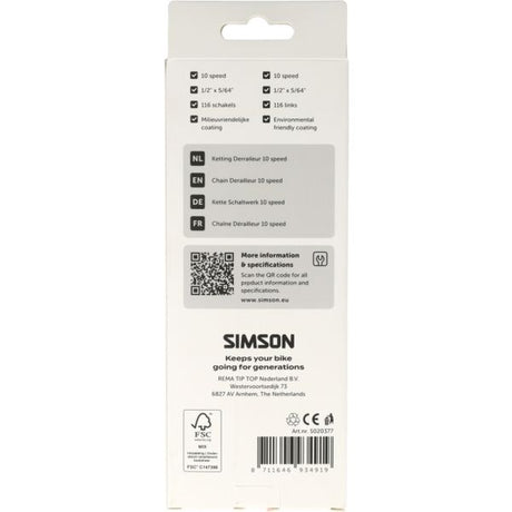 Simson ketting derailleur 10v hg