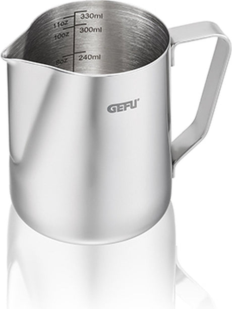 Tasse à mousser Gefu barista - 350 ml - pot à lait en acier inoxydable pour latte art