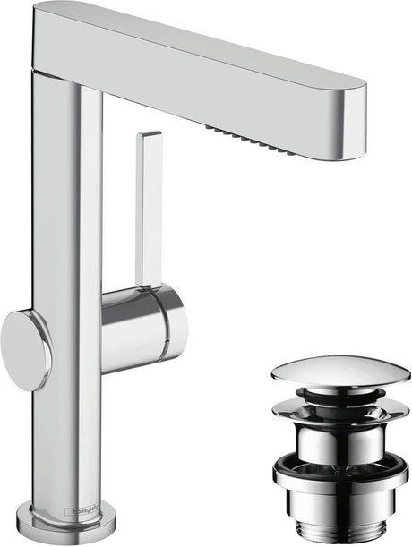 Hansgrohe Finoris - robinet de lavabo - avec bouchon de vidange - 230 mm - douchette extractible - 2 fonctions de jet - chrome