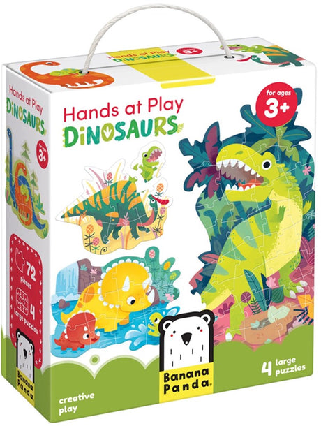 Panda banane - dinosaures jouant les mains - 71e.