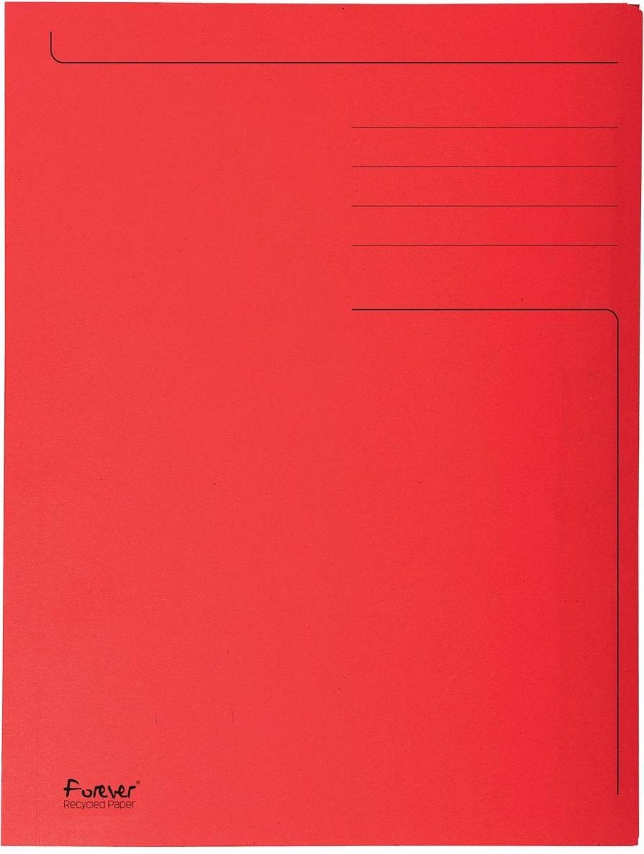 Exacompta 50x chemise imprimée Forever® à 3 rabats - 280 g/m² - 24x32 cm pour a4 - rouge - 448003e