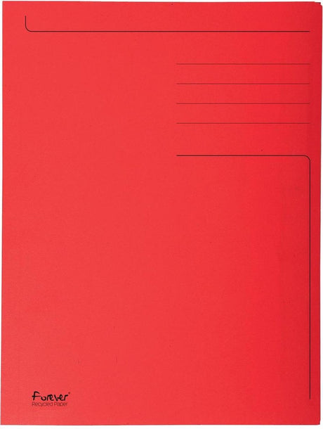 Exacompta 50x chemise imprimée Forever® à 3 rabats - 280 g/m² - 24x32 cm pour a4 - rouge - 448003e