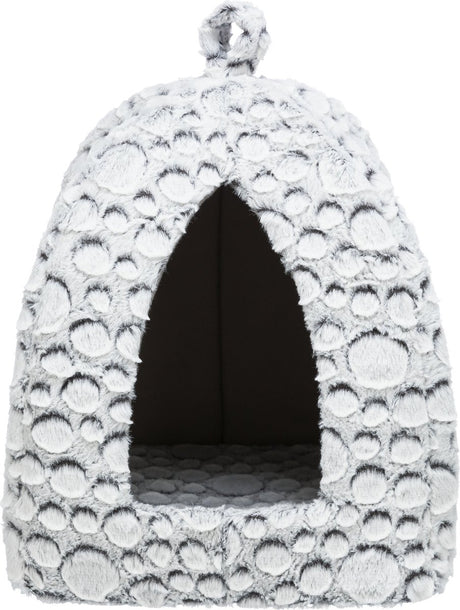 Trixie Cat Basket Iglo mila en peluche blanc gris