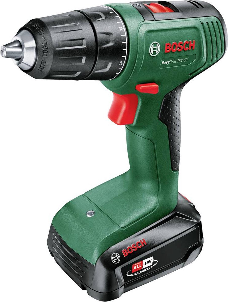 Bosch 06039d8007 perceuse sans fil 18 v 1,5 ah li-ion incl. 2 piles, incluses. chargeur, incl. cas, je