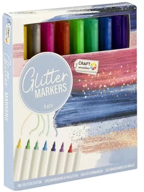 Marqueurs à paillettes Craft Sensations - 8 pcs.