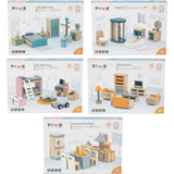 Meubles Viga pour maison de poupée, dimensions 2x2x7,5 cm, 40 pièces 1 set