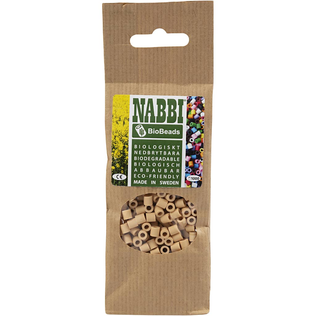 Creativ company nabbi biobeads 5x5mm crème - 1000pcs.